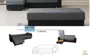 Two-toned gray / black small reversible storage sofa additional photo 2 of 1