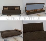 Fabric sofa bed w/ storage by Alpha additional picture 2