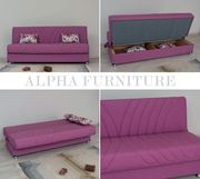 Pink fabric sofa bed by Alpha additional picture 2