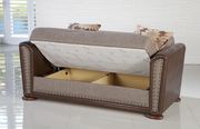 Gray-brown casual loveseat w/ bed and storage by Istikbal additional picture 2