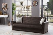 Dark brown casual sofa w/ bed and storage additional photo 2 of 9