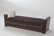 Dark brown casual sofa w/ bed and storage additional photo 4 of 9