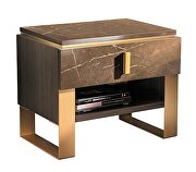 Contemporary bedroom in golden walnut / espresso finish by Arredoclassic Italy additional picture 6
