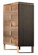 Contemporary chest in golden walnut / espresso finish by Arredoclassic Italy additional picture 2