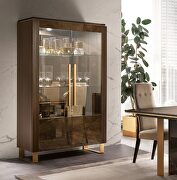 Contemporary walnut/espresso dining set w/ golden trim by Arredoclassic Italy additional picture 4
