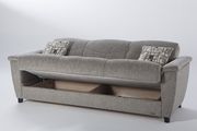 Microfiber storage/sleeper sofa in light brown by Istikbal additional picture 12