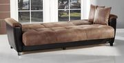 Mocha microfiber storage sofa / sofa bed by Istikbal additional picture 3