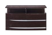 High gloss finish dark wenge modern platform bed by Global additional picture 5