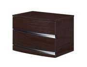 High gloss finish wenge nightstand by Global additional picture 2