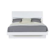High gloss finish white modern platform bed by Global additional picture 3