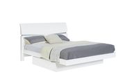 High gloss finish white modern platform bed by Global additional picture 4
