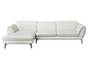 Quality 2pcs sectional sofa in off white leather by Beverly Hills additional picture 2