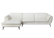 Quality 2pcs sectional sofa in off white leather by Beverly Hills additional picture 3