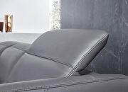 Quality 2pcs sectional sofa in gray leather by Beverly Hills additional picture 3