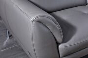 Quality 2pcs sectional sofa in gray leather by Beverly Hills additional picture 2