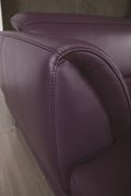 Quality 2pcs sectional sofa in purple leather by Beverly Hills additional picture 3
