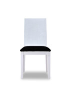 White crocodile pattern dining chair w/ black seat by Beverly Hills additional picture 5
