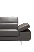 Elephant leather left-facing sectional w/ moving headrests by Beverly Hills additional picture 6