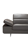 Elephant leather right-facing sectional w/ moving headrests by Beverly Hills additional picture 2