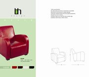 Full bycast leather chair in red by Beverly Hills additional picture 2