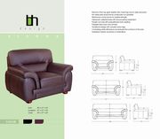 Modern brown leather chair by Beverly Hills additional picture 2
