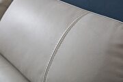 Modern top grain smoke gray leather sectional sofa by Beverly Hills additional picture 3