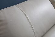 Modern top grain smoke gray leather sectional sofa by Beverly Hills additional picture 5