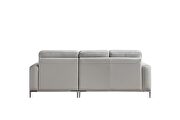 Modern top grain smoke gray leather sectional sofa by Beverly Hills additional picture 9