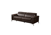 Brown leather sofa w/ adjustable headrests by Beverly Hills additional picture 6