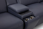 Slate gray leather recliner sectional w/ power recliners by Beverly Hills additional picture 11