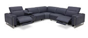 Slate gray leather recliner sectional w/ power recliners by Beverly Hills additional picture 8