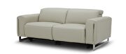 Oversized power recliner smoke gray 3pcs sofa in full leather by Beverly Hills additional picture 12
