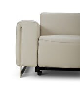 Smoke gray leather recliner sectional couch w/ power recliners additional photo 3 of 11