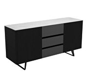 Stylish contemporary buffet in black by Beverly Hills additional picture 3