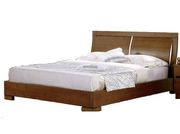 Teak finish platform full bed in modern style by Beverly Hills additional picture 2