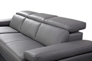 Full gray leather sectional sofa by Beverly Hills additional picture 3