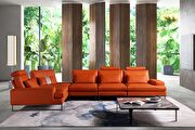 Franco orange 5pcs motion modular sectional sofa by Beverly Hills additional picture 8