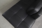 Right-facing black leather low-profile contemporary sectional by Beverly Hills additional picture 5