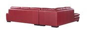 Right-facing red leather low-profile contemporary sectional by Beverly Hills additional picture 6