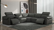 Zero gravity 6pcs recliner sectional in gray by Beverly Hills additional picture 2