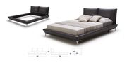 Dark graphite leather low-profile king bed by Beverly Hills additional picture 2