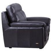Contemporary casual style sofa in black leather by Beverly Hills additional picture 2