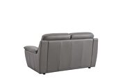 Contemporary casual style sofa in gray leather by Beverly Hills additional picture 8