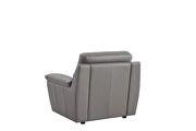 Contemporary casual style sofa in gray leather by Beverly Hills additional picture 10