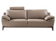 Modern taupe leather sofa w/ adjustable arms additional photo 2 of 1