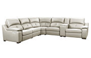 6pcs powered recliner sectional sofa in smoke taupe by Beverly Hills additional picture 2