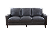 Heritage gray leather / split casual style sofa by Beverly Hills additional picture 7