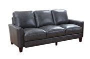 Heritage gray leather / split casual style sofa by Beverly Hills additional picture 8