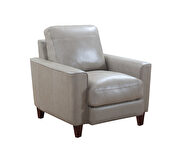 Taupe leather / split casual style sofa additional photo 3 of 7