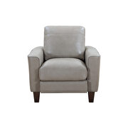 Taupe leather / split casual style sofa additional photo 4 of 7